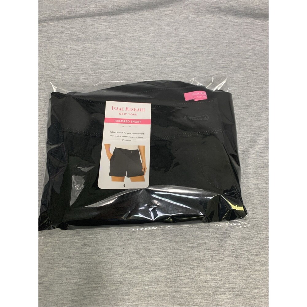 NWT ISAAC MIZRAHI New York Dress Shorts Black Tailored Flat Front Size 4 Womens - Picture 13 of 16
